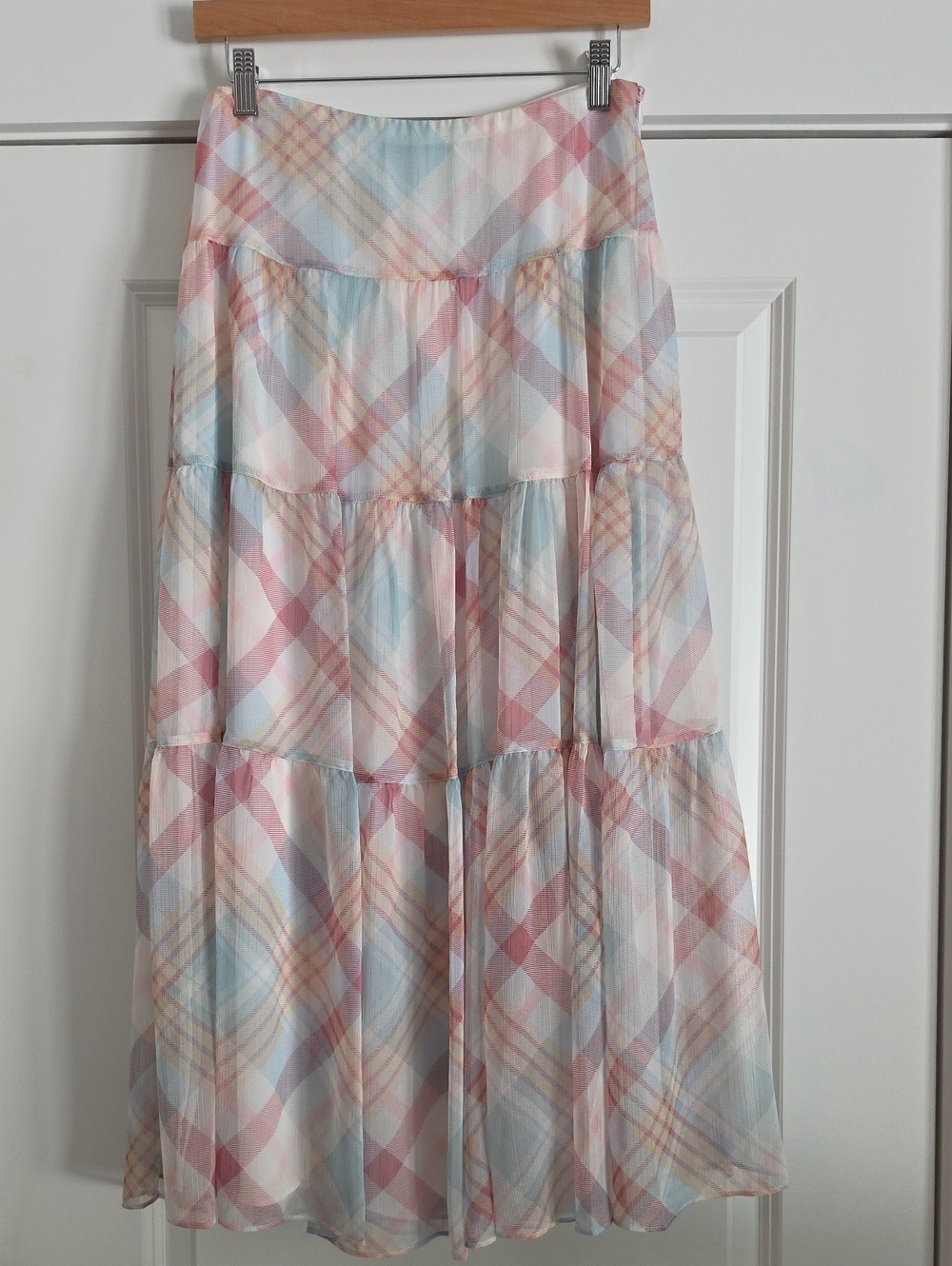 Lauren Ralph Lauren Colorful Floral Georgette Tiered Skirt Womens's Size 2